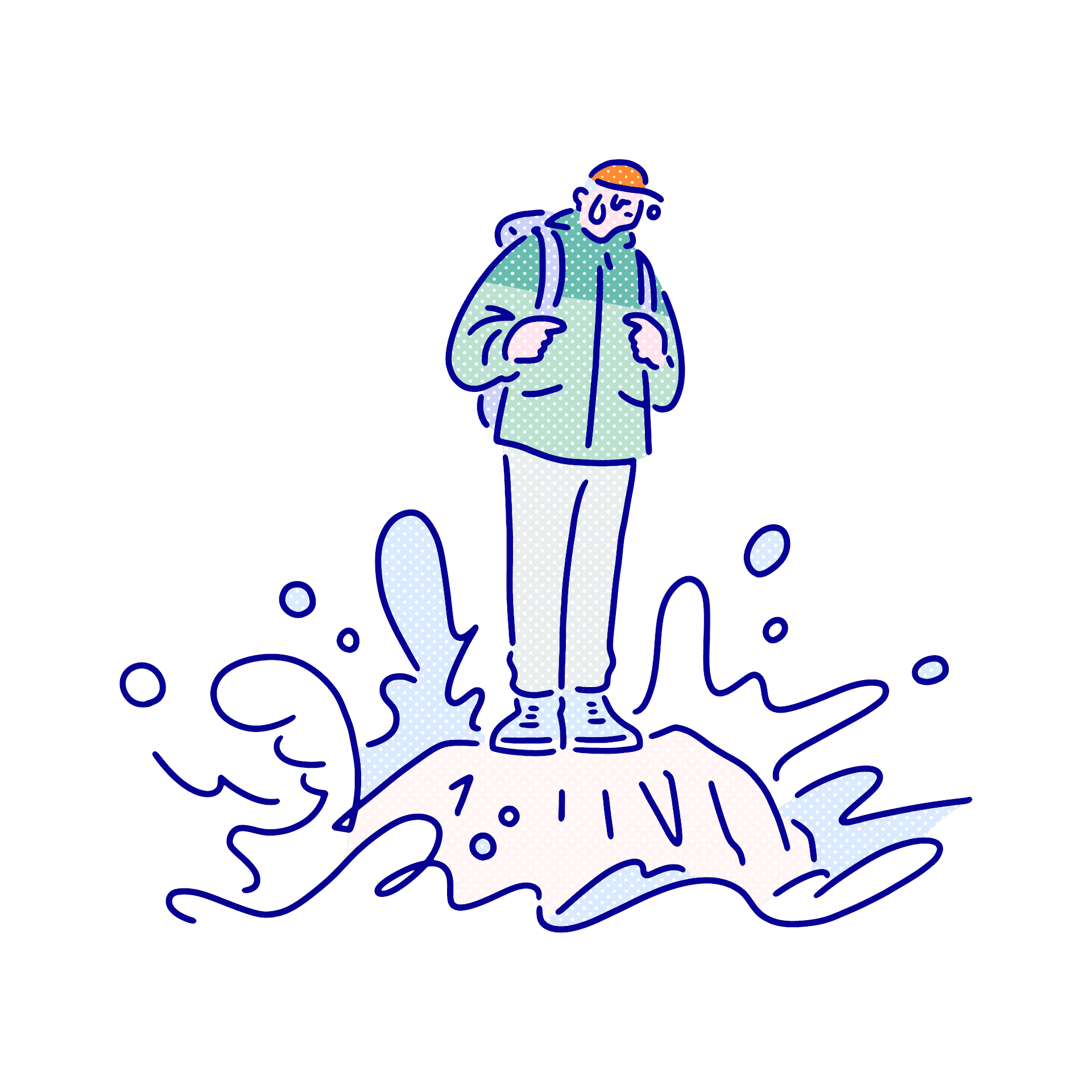 ⑤ 指定地外での 野営や焚火はしない